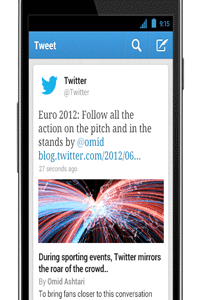 Twitter on smartphone